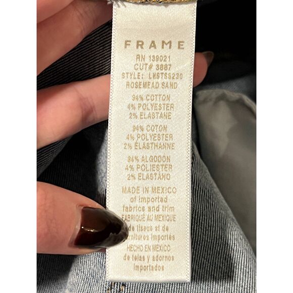 FRAME Le High Straight Sanded Seam Jean Rosemead Sand LHSTSS230 Size 30 - Picture 12 of 12